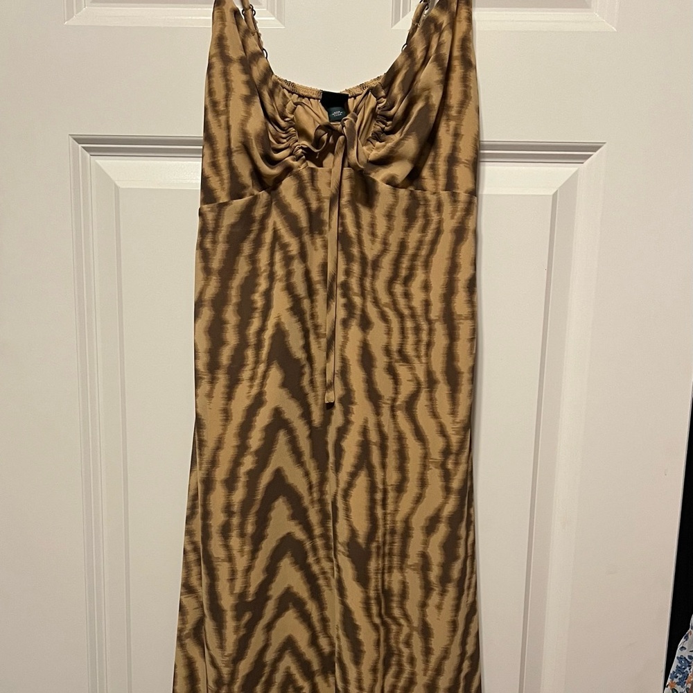 Wild Fable Brown and Tan Maxi Skirt